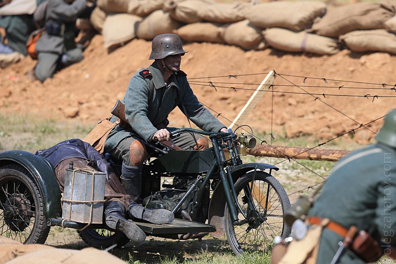 Мотоцикл времен Первой мировой. Фото: Олег Захаров