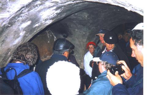 Hezekiah's water tunnel under the Wailing Wall