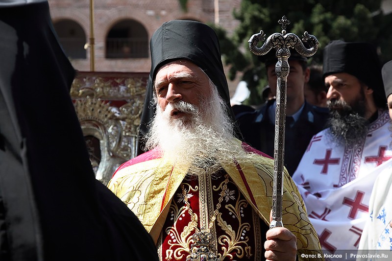 Крестный ход с иконой «Достойно есть» на Афоне.  Фото: Виталий Кислов / Православие.Ru