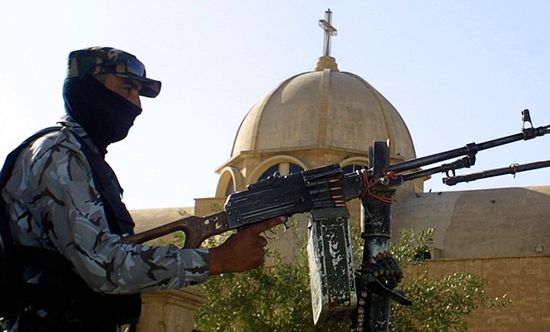 Police to guard Mosul's churches are long gone — and so are the Christians. (REUTERS/Khalid al-Mousuly)
