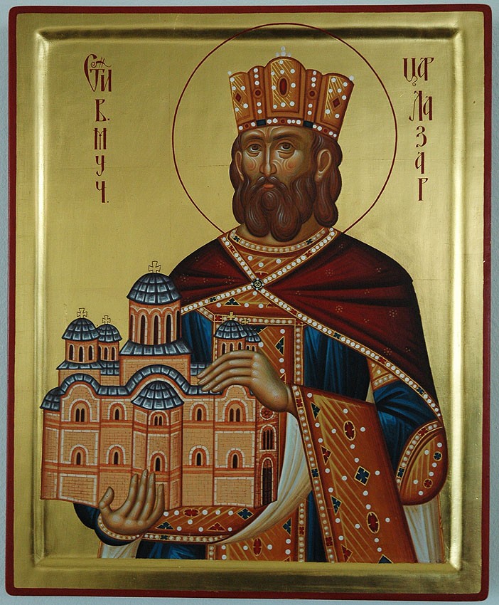 Вмч. князь Лазарь. Современная икона.  Фото: иером.Игнатий (Шестаков) / Православие.Ru