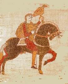 Гарольд II Годвинсон, последний православный король Англии, погибший в битве при Гастингсе (изображение на Гобелене из Байё)