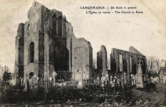 Первая мировая война. Руины храма в Бельгии, разрушенного в результате боев между англичанами и немцами