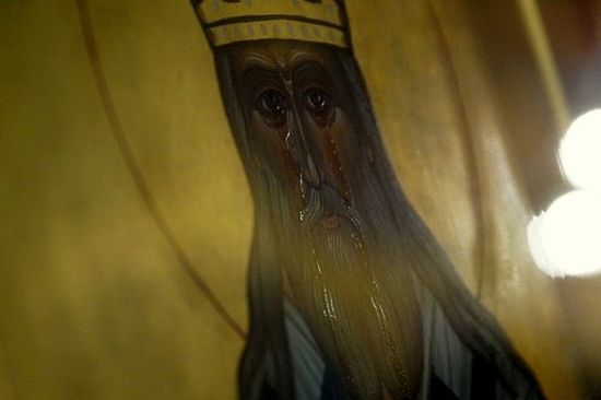 ICON OF ST. INNOCENT OF MOSCOW WEEPING MYRRH IN KHABAROVSK