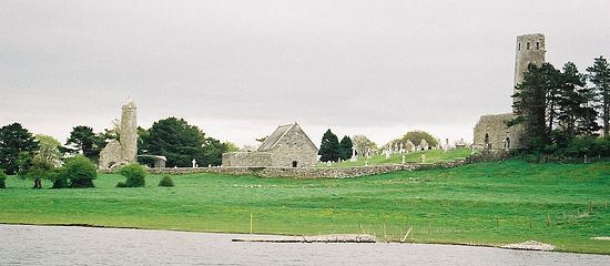 Clonmacnoise, a view from the river.