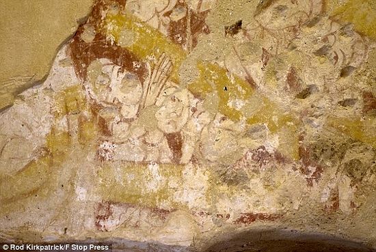 Significant: The ancient wall painting shows good souls leaving their graves on a journey to heaven 