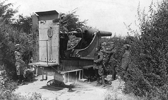 Руски обалски топ на положају код Калемегдана