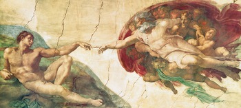Микеланджело. Сотворение Адама, ок. 1511 года, фреска
