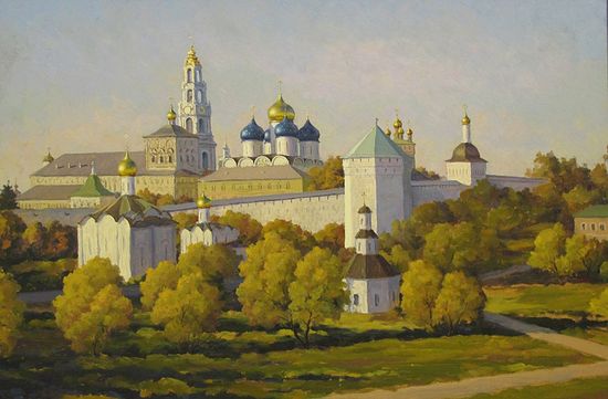 Sergiev Posad. Autumn. Artist: Genaddy Maisterenko.