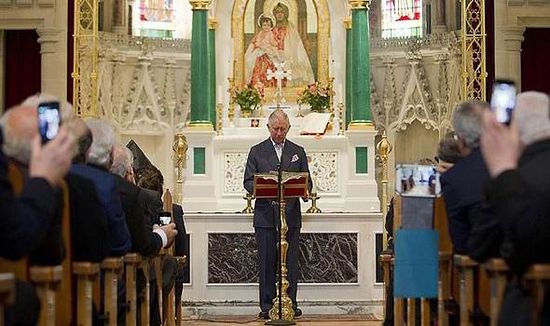 Prince Charles speaks at t Yeghiche Armenian Church