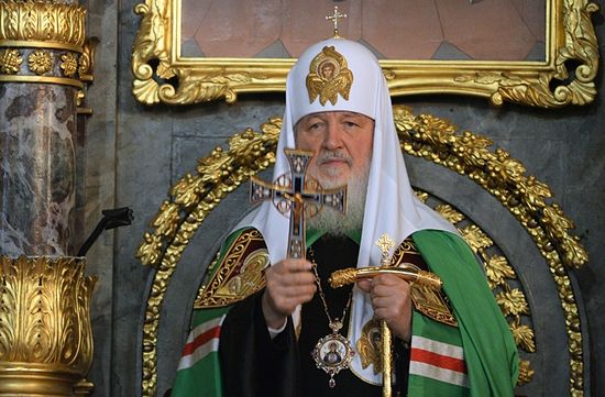 Patriarch Kirill of Moscow and All Russia during a ceremonial service at the Cathedral Church of St. Michael the Archangel in Belgrade. (RIA Novosti / Sergey Pyatakov)