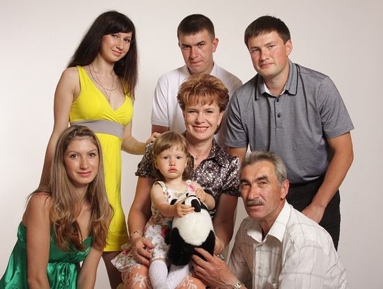 Софья Широбокова с семьей