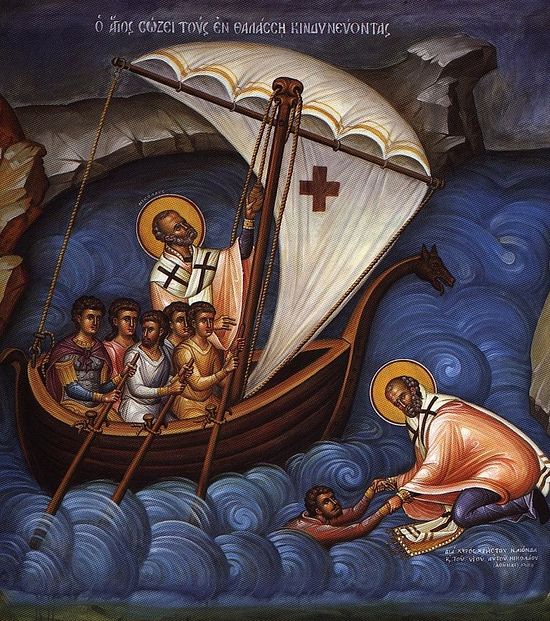 Святитель Николай спасает утопающих