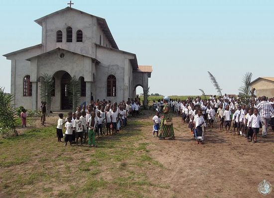 Annunciation of the Theotokos church and our school in Gungu