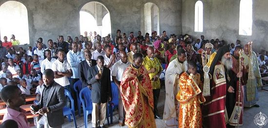 First Divine Liturgy at Holy Archangels church, Kinshasa
