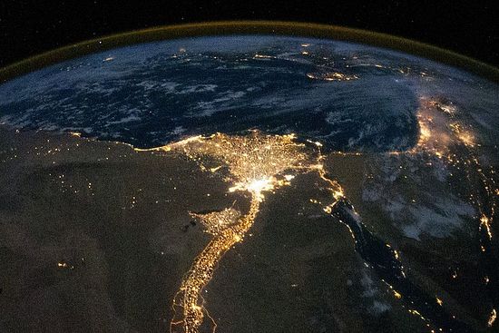 Святая Земля и Египет. Вид из космоса