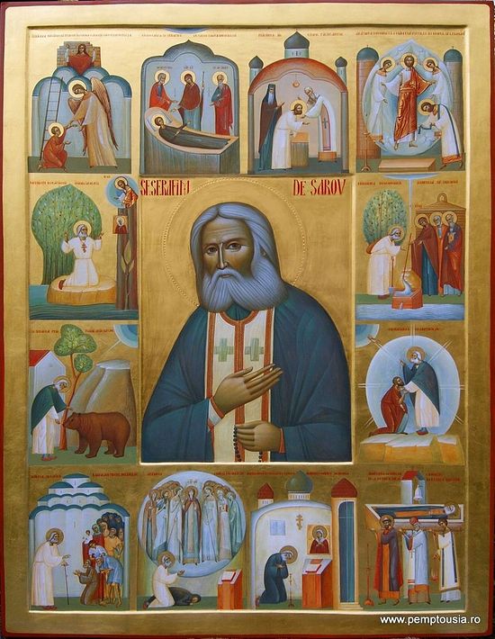 An icon from the Romanian iconographer Ioann Pop, Sihastria Monastery