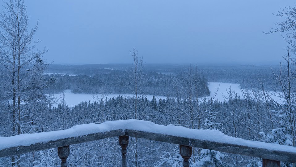 Solovki in Winter. View from Sekira Hill