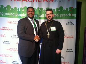 Fr. Sergius served as an evaluator for Joshua Scott, one of the young preachers at the Festival