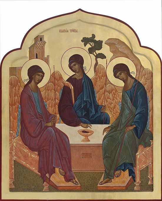 The Holy Trinity. Icon by A. Meschereva