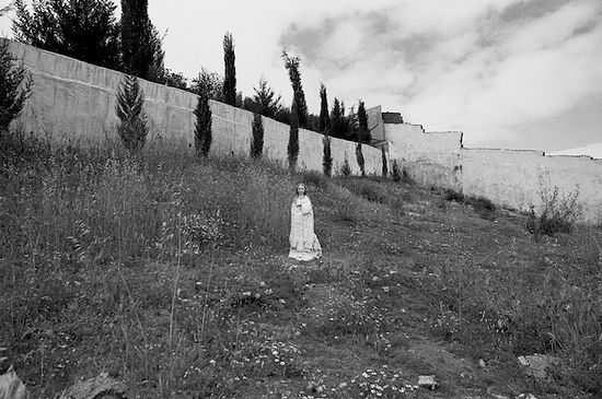 Smakieh, Jordan, April 2013. “The Saint Mary statue in the village’s cemetery.”