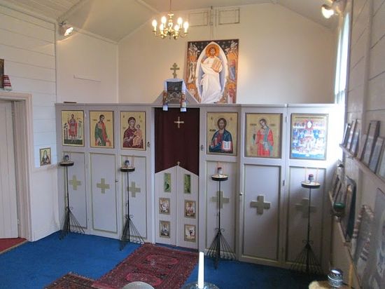 Inside the chapel dedicated to all the Saints of Britain and Ireland.