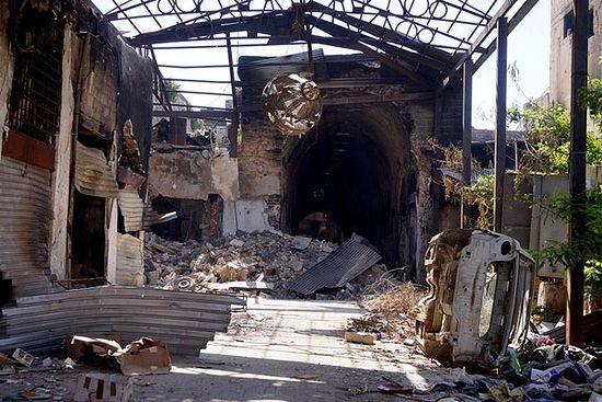 Хомс. Рынки Старого города достаточно серьезно пострадали в результате боев