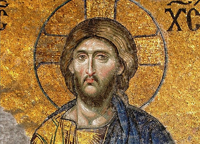 The Lord Pantocrator. Mosaic in the Church of Hagia Sophia, Constantinople.