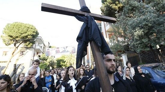Многие сирийские христиане отмечали страстную пятницу в Ливане