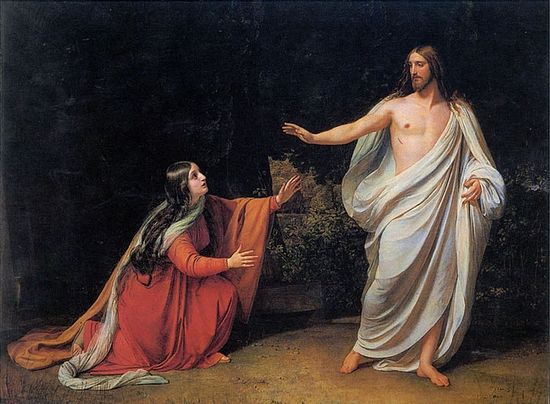 Явление Христа Марии Магдалине после Воскресения. А.А. Иванов 1834