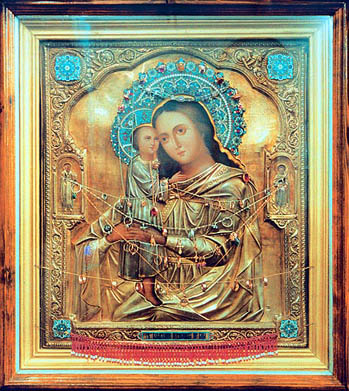 The icon, "The Search of the Lost," ordered by Matrona for her village church. It is now kept in the Dormition Monastery near Tula.