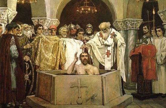 Viktor Vasnetsov: “Baptism of Grand Prince Vladimir of Kiev”, c. 1890.