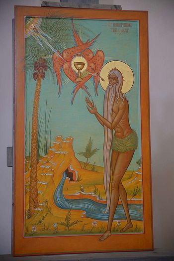 Saint Onouphrios, painted by Fr. Silouan