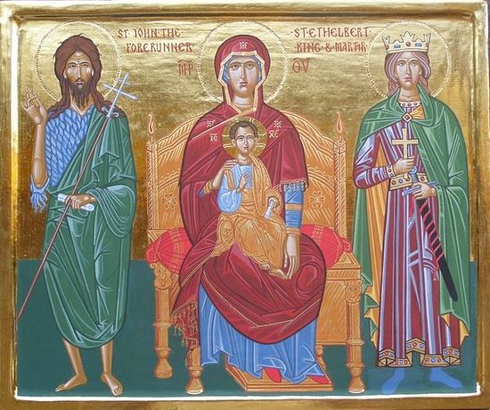 The Mother of God together with St. John the Evangelist and St. Ethelbert of East Anglia - by Peter Murphy