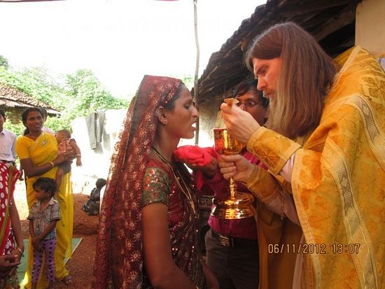 First communion. Chandapur, India