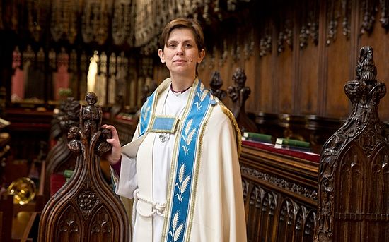 Bishop Libby Lane at Chester Cathedral Photo: Heathcliff O'Malley/The Telegraph