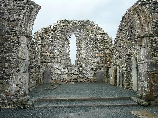 Ruins of old monastic church in Glendalough