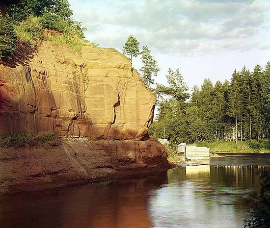 Ordezh River near Siverskaya Station in Petersburg Province - between 1909-1915