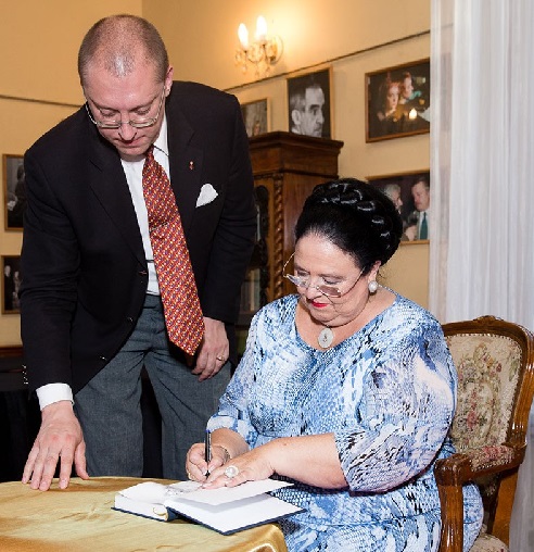 Director of the Chancellory of the Russian Imperial House, Alexander Zakatov with the HIH Grand Duchess Maria Vladimirovna