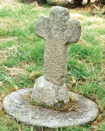 Ancient Cross in the churchyard of St. Maelruain's Church in Tallaght