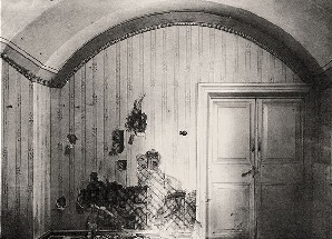 The Ipatiev House cellar room where the royal family was martyred