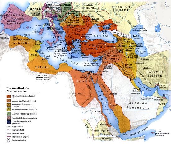 Карта Османской империи