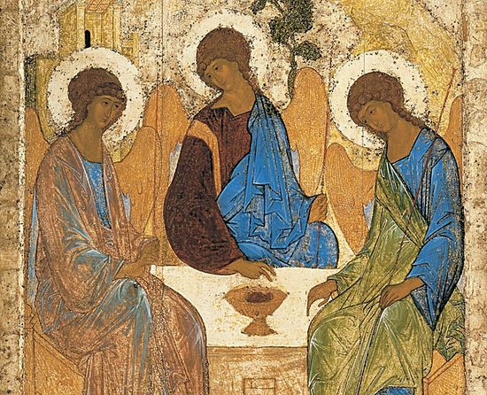 Троица. Икона Андрея Рублева. 1425