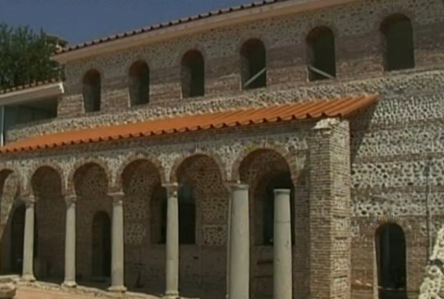 The Bishop's Basilica of the Ancient Roman and Early Byzantine city of Parthicopolis in Bulgaria's Sandanski. Photo: TV grab from BNT