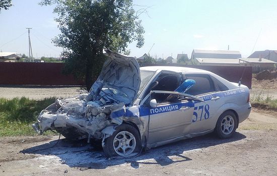 Машина Косолапова после столкновения