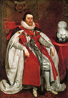 James I of England, who commissioned the Bible named after him.