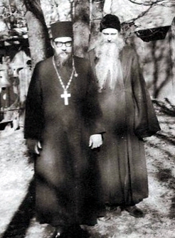 Fr. Seraphim with Fr. Herman, his monastic co-laborer