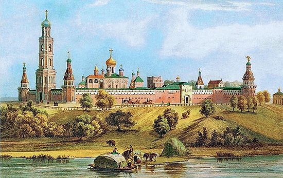 Л. Бишбуа. Симонов монастырь. 1846 год.