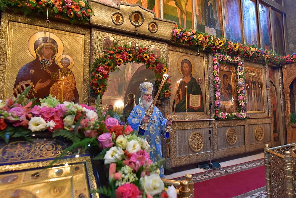 Патриаршее богослужение в московском Сретенском монастыре. Фото: Анатолий Горяинов / Православие.Ru