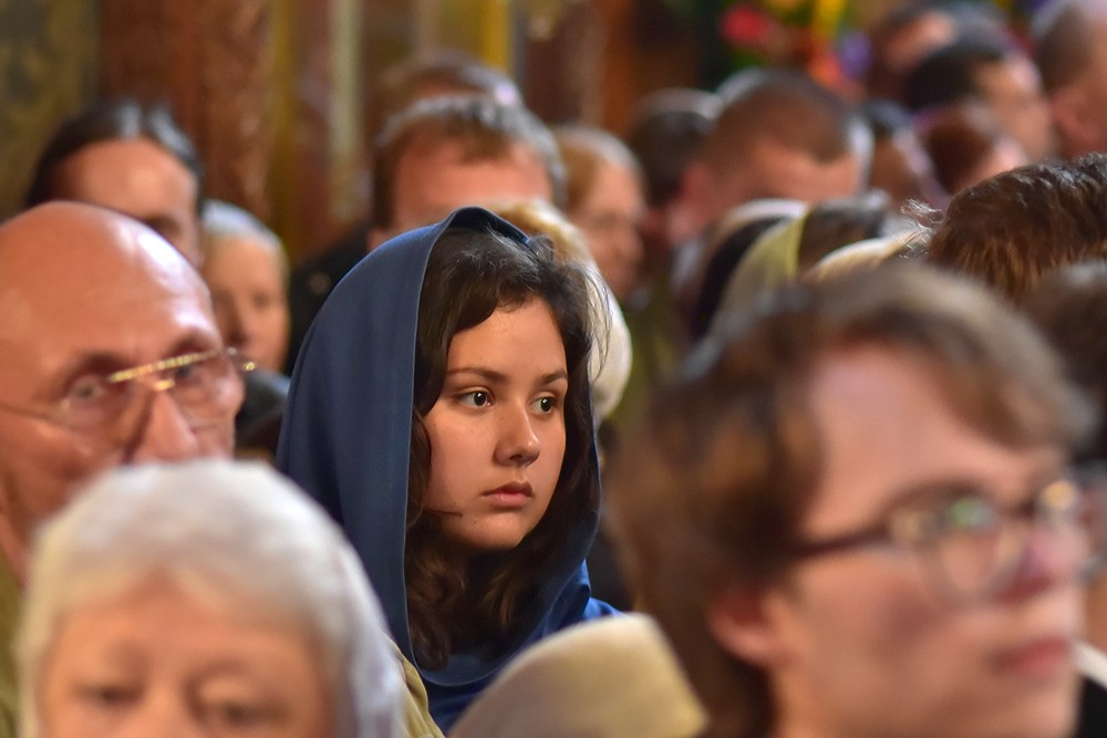Патриаршее богослужение в московском Сретенском монастыре. Фото: Анатолий Горяинов / Православие.Ru
